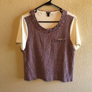 J. Crew Tweed Top - Size M